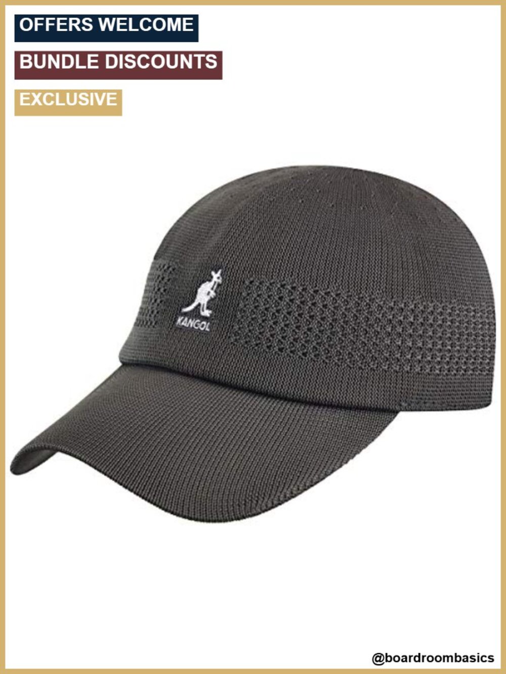 Knit-Blocked Baseball Cap with Contrast Embroidery